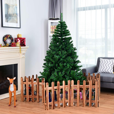 Lucktree Artificial Christmas Tree, Unlit Premium Hinged Spruce Xmas Tree with Solid Metal Stand, for Outdoor and Indoor Decor - LucktreeUS