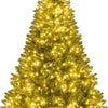 Lucktree Pre-Lit Artificial Christmas Tree with 7 Lighting Modes & Folding Metal Stand