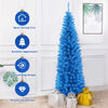6ft Blue Pencil Christmas Tree, Artificial Slim Tree - LucktreeUS