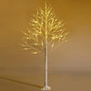 Lucktree Lighted Birch Tree, Artificial Small Tree White Christmas Tree