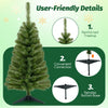 3FT Artificial Christmas Tree, Premium Mini Xmas Pine Tree with Stand Base Thicken Tips