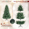 7.5FT Pre-lit Artificial Christmas Tree, Hinged Xmas Tree with 1306 Branch Tips
