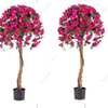 53" Artificial Bougainvillea Tree, Faux Silk Flower Plant in Pot with 576 Flowers & 288 Leaves