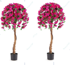 53" Artificial Bougainvillea Tree, Faux Silk Flower Plant in Pot with 576 Flowers & 288 Leaves