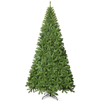 Artificial Christmas Tree, 6 FT Unlit Premium Hinged Spruce Xmas Tree with Solid Metal Stand