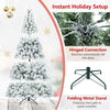 Lucktree 6FT/9FT Artificial Christmas Tree Unlit Flocked Xmas Tree with Full Branch Tips & Folding Metal Stand