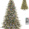 Lucktree 6ft / 7.5ft / 9ft Pre-Lit Artificial Christmas Tree with 360° Quick Power Connector