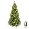 7/6/8 FT Pre-Lit Artificial Christmas Tree, Artificial Xmas Tree
