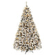 6/7.5/9/4.5 FT Snow-Flocked Christmas Tree, Pre-lit Xmas Tree w/ 250/450/550/150 Warm White LED Lights & 600/1010/1498/295 Branch Tips