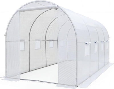 Lucktree 15 x 7 x 7 ft Walk-in Tunnel Greenhouse for Outdoors