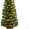 Lucktree 4ft Pre-Lit Christmas Tree for Entrances