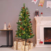 4 FT Christmas Tree Pre-Lit Tabletop Artificial Entrance Tree with 60 Led Lights - LucktreeUS