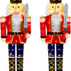 Lucktree 5 FT Christmas Lighted Nutcracker with Glitter Sword