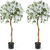 Lucktree 4.5FT Bougainvillea Artificial Tree, Fake Potted Plant w/ 312 Flowers