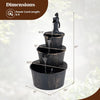 Lucktree 3-Tier Barrel Waterfall Fountain with Electric Pump
