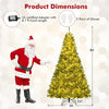 Lucktree 6FT | 7FT | 8FT Pre-Lit Remote Control Artificial Christmas Tree with Warm White LED Lights