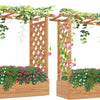 Lucktree Raised Garden Bed with 2-Sided Trellis & Hanging Roof