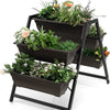 Lucktree Set of 2 Vertical Raised Garden Bed, 5 Planter Boxes Container w/ Drainage Holes