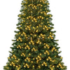 Lucktree Pre-Lit Artificial Christmas Tree, Hinged Xmas Tree with 821 Branch Tips