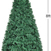 Pre-Lit PVC Artificial Christmas Tree Auto-Spread/Close up Premium Spruce Hinged