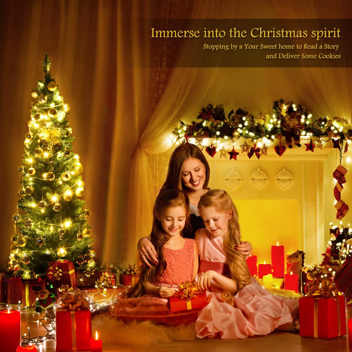 Pencil Christmas Tree, Artificial Slim Skinny Tree - LucktreeUS