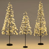Lucktree 5/6/7 FT LED Alpine Tree with 1000 Warm White LED Lights, Pre-lit Artificial Cedar with Weighted Base