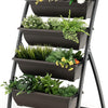 Lucktree 2 Pcs 4.1FT Vertical Raised Garden Bed, 4-Tier Elevated Planter Box