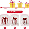 Lighted Gift Boxes Christmas Decoration, Set of 3 White Present Ornament Boxes with 60 LED Lights - LucktreeUS