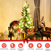 5 FT Christmas Tree Pre-Lit Tabletop Artificial Entrance Tree with 100 Led Lights - LucktreeUS