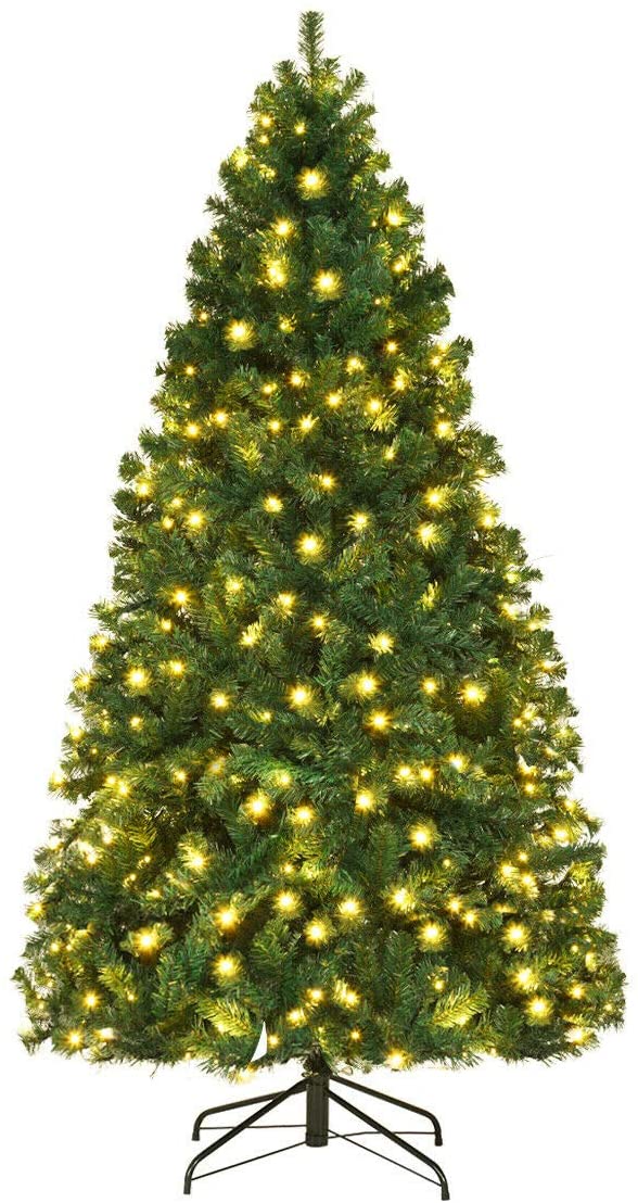 Pre-Lit Artificial Christmas Tree, Premium Hinged Spruce Tree