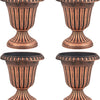 Lucktree 18" Tall Urn Plastic Flower Pots with Pedestal Base & Pre-Marked Drain Hole