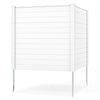 PP Privacy Fence Screen 123cm x 123cm, 2/4 Panels, No-Dig Air Conditioner Trash Can Pool Equipment Enclosure with Galvanized Ground Stakes
