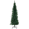 5/6/7/8/9 FT Slim Pencil Artificial Christmas Tree, Unlit Green Xmas Tree with Lush PVC Branch Tips