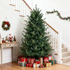 7.5FT Pre-lit Artificial Christmas Tree, Hinged Xmas Tree with 1306 Branch Tips