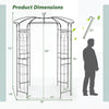 Birdcage Shape Gazebo, Garden Arch Trellis w/Hanging Hook for Climbing Plants