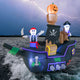 Lucktree 7 FT Halloween Inflatable Skeletons Ghosts On Pirate Ship