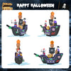 Lucktree 7 FT Halloween Inflatable Skeletons Ghosts On Pirate Ship