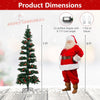 Lucktree 6FT / 7FT Pre-Lit Spiral Christmas Tree with Branch Tips Pine Cones Red Berries