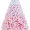 Lucktree Pink Gradient & White Snow Flocked Christmas Tree | Home Office Decoration