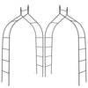 Lucktree Metal Garden Arbor Wedding Arch, 9.5 FT Wedding Arbor for Ceremony, Pergola Arbor for Climbing Plant Roses Vines