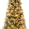 Lucktree 5FT / 6FT / 7FT Pre-Lit Artificial Christmas Tree with LED Lights Pine Cones Berries