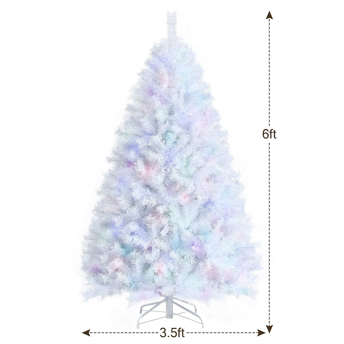 Lucktree Artificial Christmas Tree, Hinged Unlit Full Xmas Pine Tree, Quick Set-Up, for Indoor Home Office Holiday Decoration - LucktreeUS