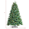 Lucktree 7FT Pre-Lit Artificial Christmas Tree, Hinged Realistic Snowy Xmas Pine Tree W/ 450 Color Changing LED Lights, 11 Flash Modes - LucktreeUS