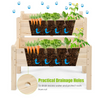 Set of 2 Raised Garden Bed, 34" x 33.5" x 28.5" (L x W x H)