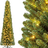 Lucktree Pre-Lit Slim Pencil Christmas Tree Slender Holiday Tree for Home Office Decoration