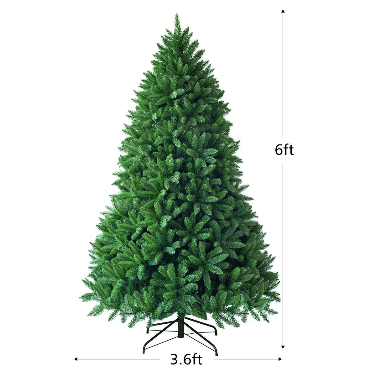 6ft Unlit Artificial Christmas Tree - LucktreeUS