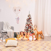 Lucktree Artificial Snow Flocked Christmas Tree, Slim Xmas Snowy Tree for Indoor and Outdoor Use - LucktreeUS