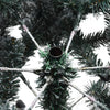 6FT/9FT  Snow Flocked Christmas Tree, Hinged Pine Tree - LucktreeUS