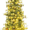 Lucktree Cashmere Christmas Tree with Pine Needles LED Lights with Bulb Cover