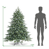 Lucktree Artificial Christmas Tree, Metal Stand, Wintry Indoor Decoration for Holiday Festival - LucktreeUS